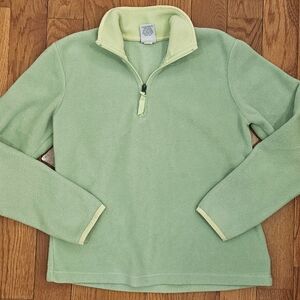 Vintage Old Navy Green Fleece Quarter Zip Size S/M
